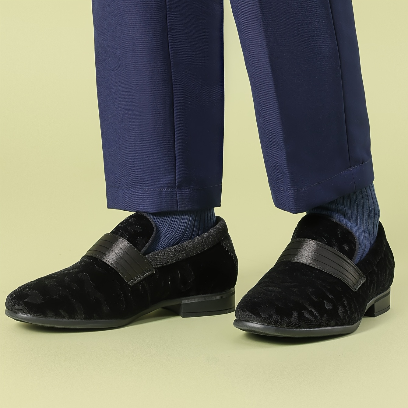 boys' formal shoes, slip-on loafers, velvet formal dress shoes  back-to-school uniforms