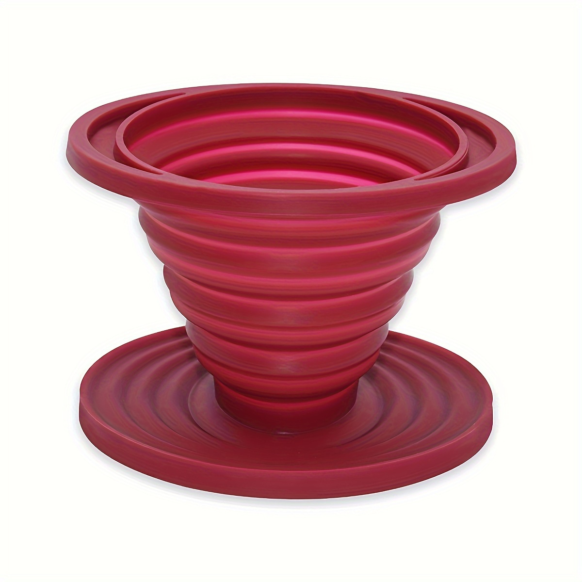 1pc Collapsible Pour Over Coffee Dripper - Portable, Reusable Silicone Coffee Filter Cone For Camping, Hiking, Backpacking, Home, Office - Durable & Easy-, Camping Essentials, , Backpacking Gear