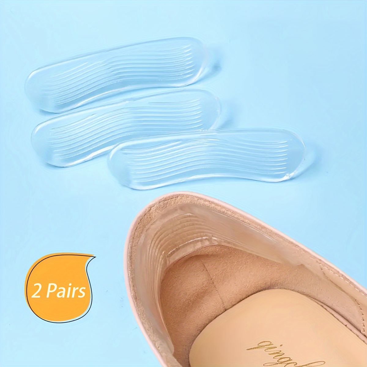 Silicone Heel Grips For - Anti-slip, Cushioned Inserts For Foot And Protection, Leisure Style