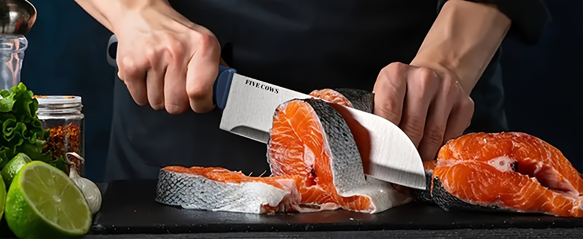 [Best Holiday Gift] 14pcss Five Cows 14pcs Knife Set With Sharpener Block, Stainless Steel, Steak Knife, Cutting Knife, Fruit Knife, Anti Slip Handle, Dishwasher, Safe Kitchen Knife, Built-in Sharpener, Best Holiday Gift In Dark Blue, White, Black, And Red