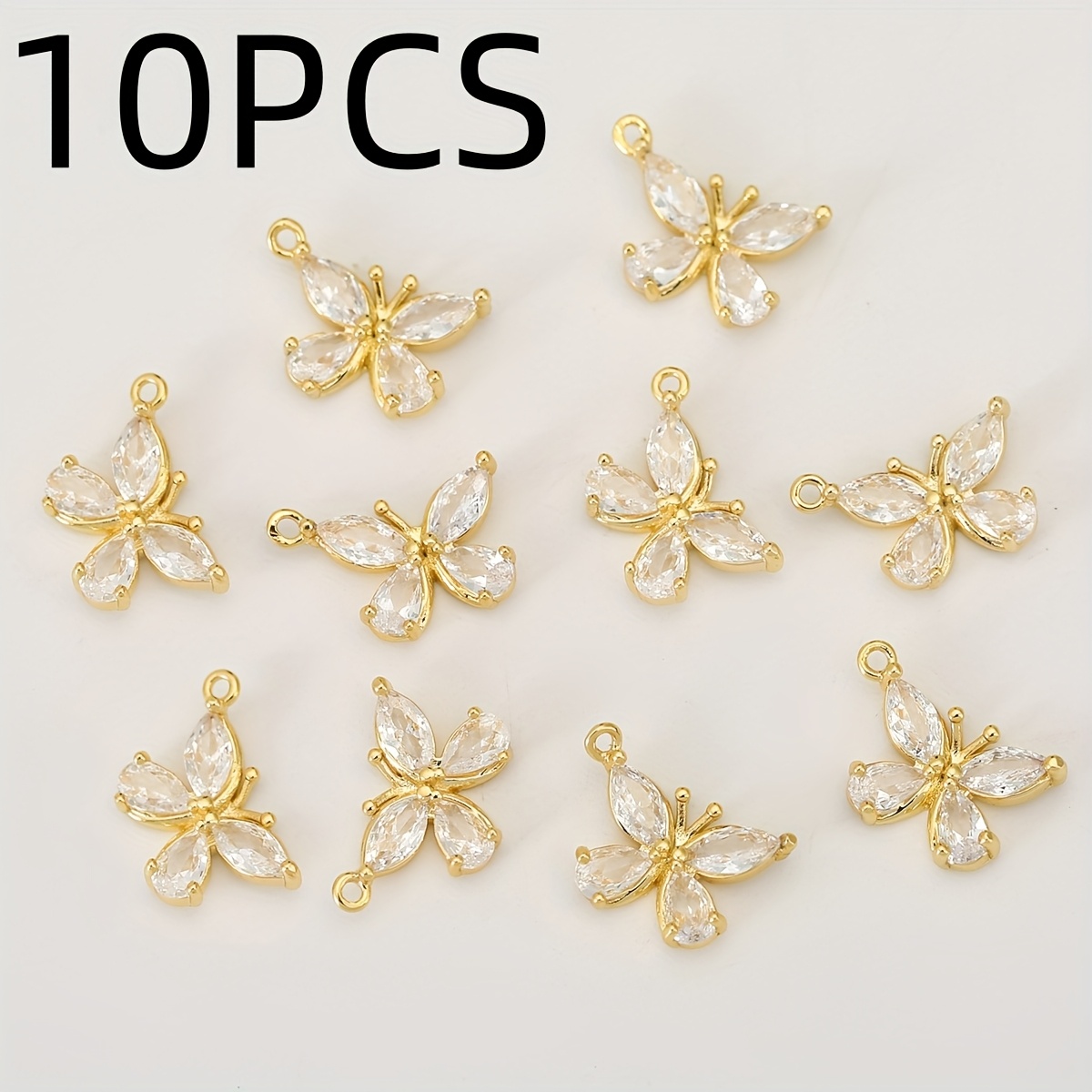 Image of 10pcs Lodu Copper - Elegant Necklace & Pendant Suitable For Necklace, Earrings, Bracelet Charms - Unisex Diy Chain For , European Style Charms