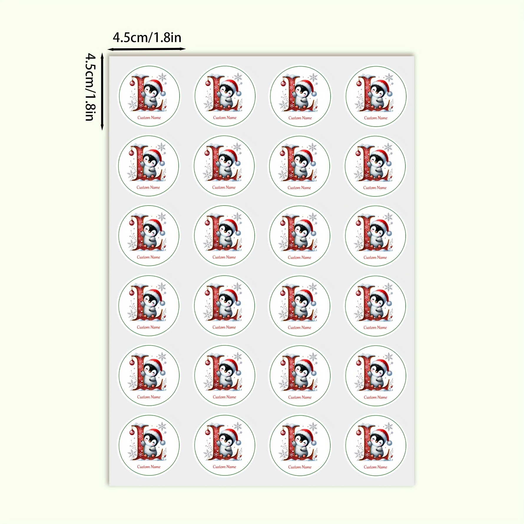 TEMU 24pcs Personalized Round Christmas Stickers, Christmas Santa Gift Sticker, Custom Name Labels, Labels, Christmas Gift Tag. Perfect For Christmas