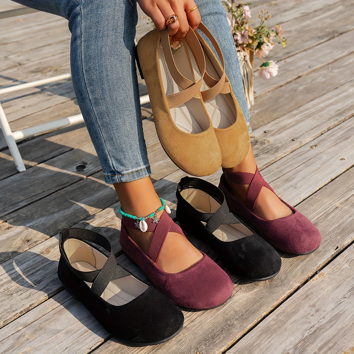 Ballet Flats Casual Mary Janes Women's Golden Mary Jane Casual