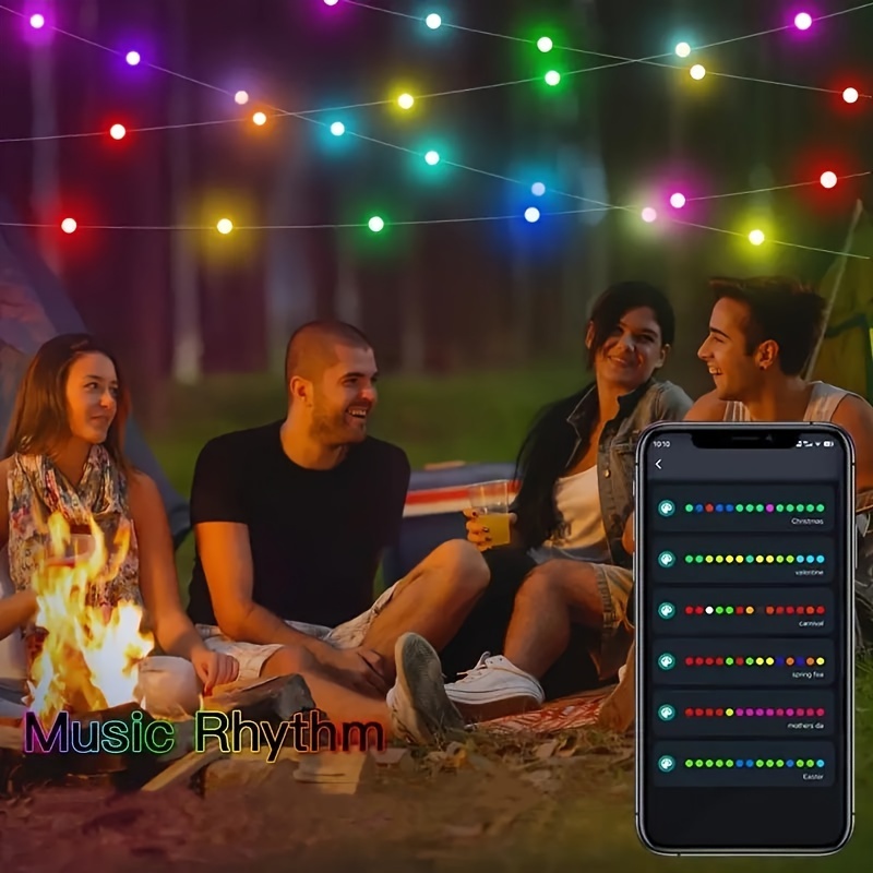 

Intelligent Fairy Light String, 33ft Color Changing Flashing Lights, Music Synchronization, App Control And With Remote Control, Suitable For Holiday Party, 'christmas Decoration