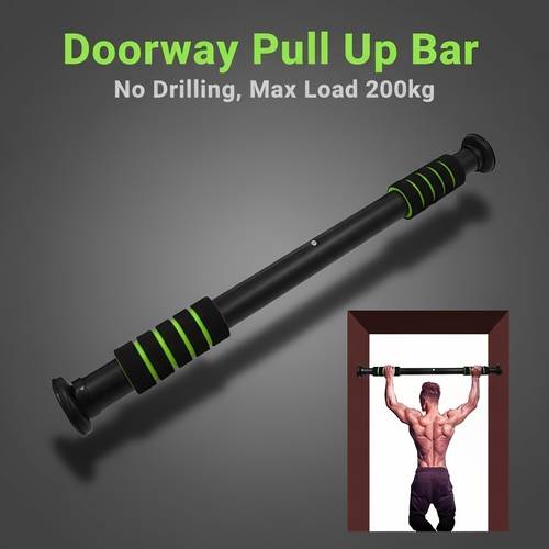 24 4 39 4 inch no drill doorway pull up bar adjustable length pull up bar load capacity 200kg with cushioned non slip handles suitable for pull ups and durable home fitness equipment suitable for door frame