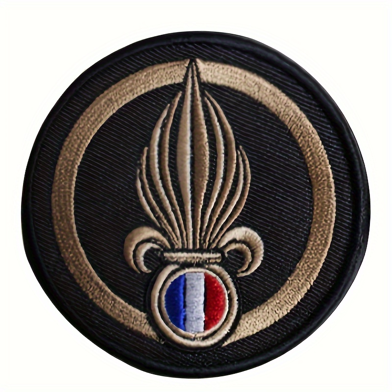 

French Foreign Legion Tactical Embroidery Patch - Hook & Loop Closure - 8cm/3.15in Diameter - Mixed Colors - Suitable For Clothing, Backpacks, And Armbands