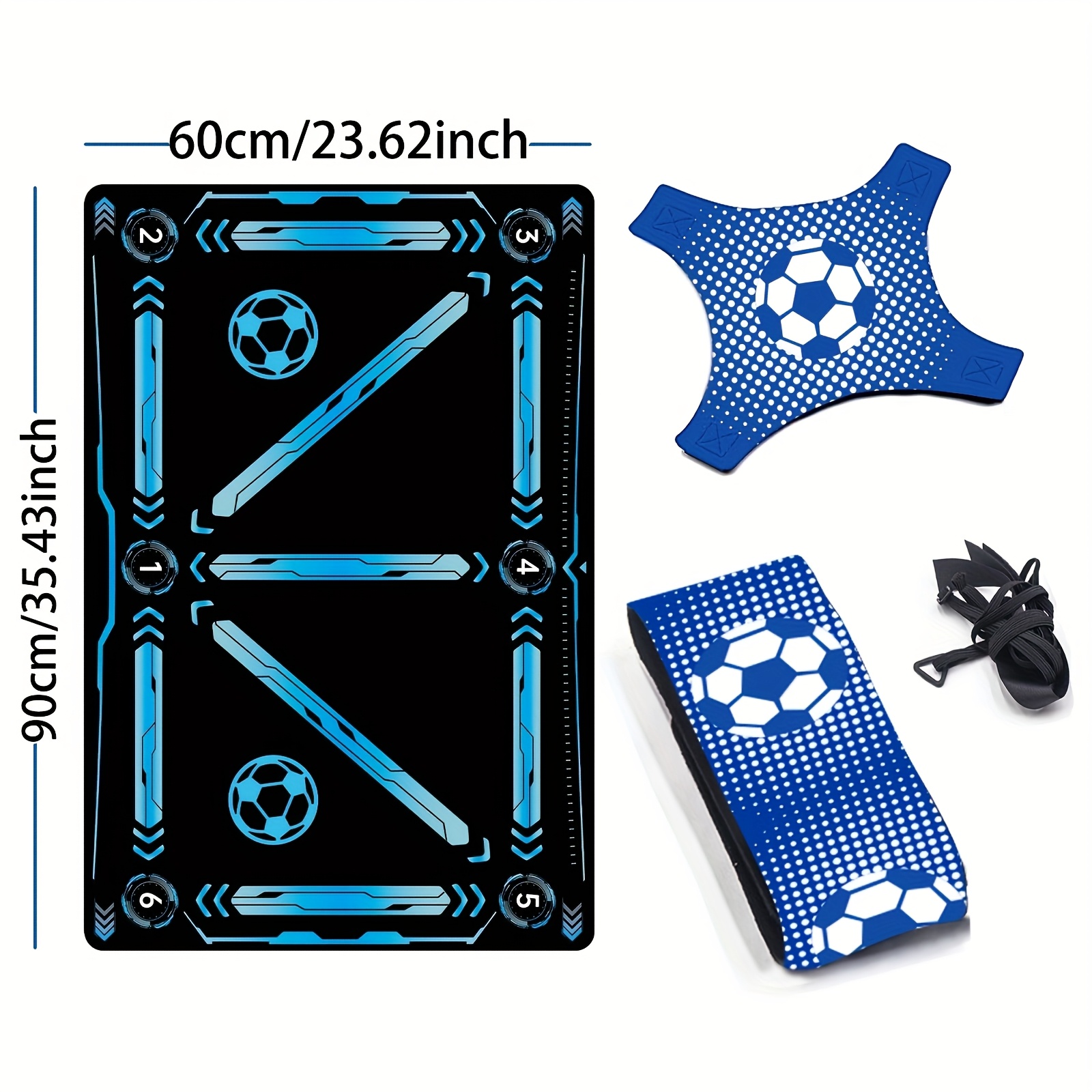 Soccer Training Equipment, Soccer Training Mat Improve Strength, Agility And Coordination, Anti-slip Silent Absorption Soccer Footwork Training Mat