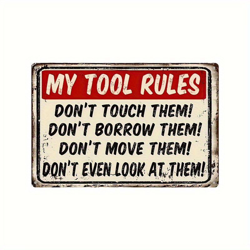 

' Rules' Metal - For , , Or , - 8x12 , For Decor