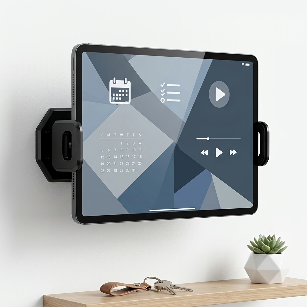 TEMU Universal Wall Mount Tablet And Dual Phone Holder, Adjustable Wall Mounted Stand For 4.7-12 Inch Smartphones, Foldable Phones And Tablets, Ideal
