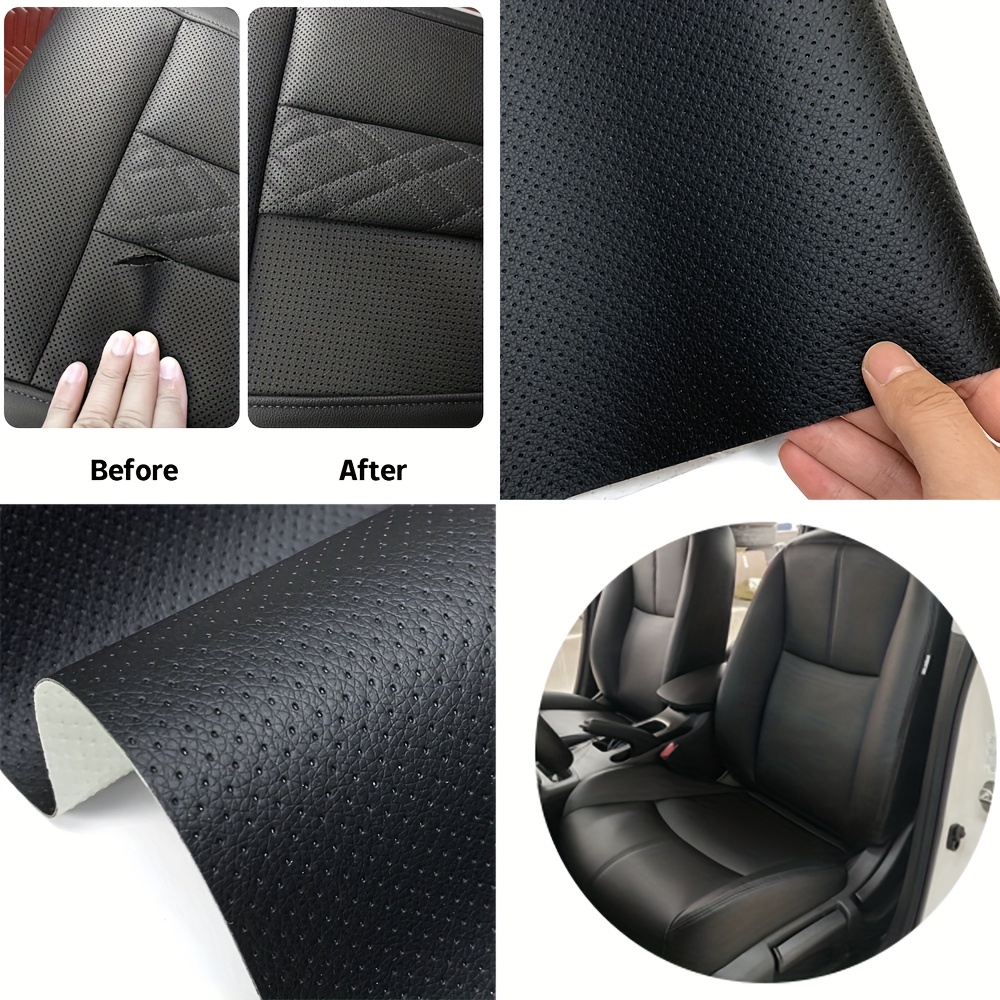 Selbstklebendes Kunstleder Patch – 4 Stück Reparatur-Aufkleber 30x25 Cm Schwarz Für Sofa, Autositz
