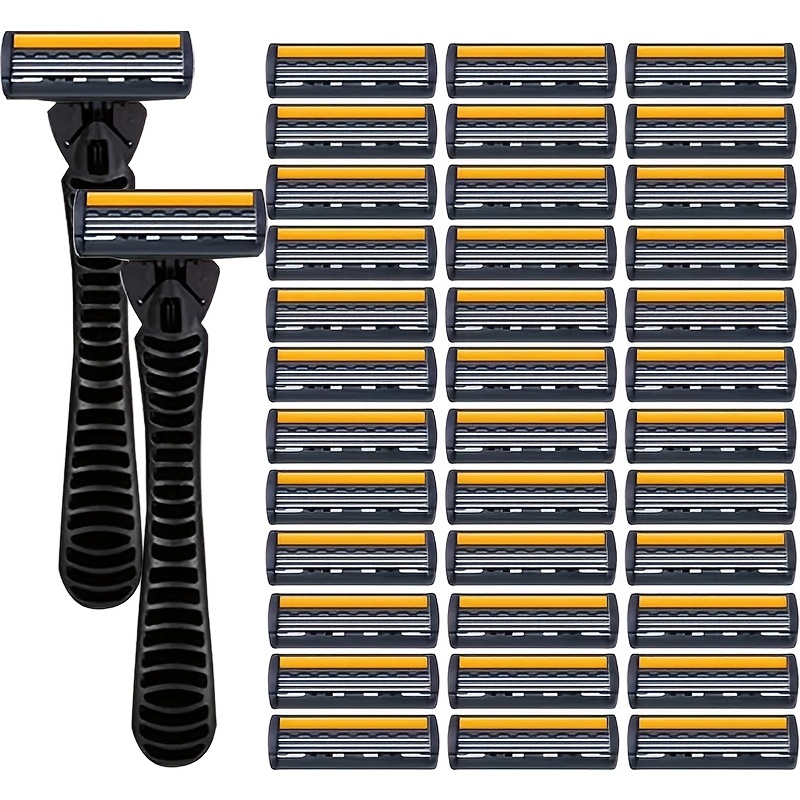 TEMU Safety Razors, Manual Shaving Razors, 3-layres Blade Razors, Replacement , Hair Care Tools, Traditional Safety Razors For Smooth Shaving Travel