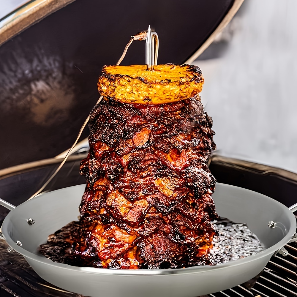 [Portable Detachable BBQ Grill] Stainless Steel Vertical BBQ Grill - Portable, Detachable Skewer Set for Outdoor Cooking & Camping