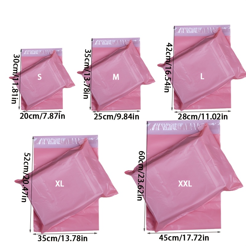 30 pink shipping bags courier bags   self sealing edges oversized suitable for large items clothing packaging bags commercial courier bags transport and handling bags
