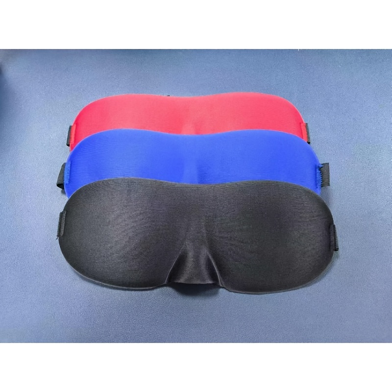 TEMU 3- Sleeping Eye Masks For Side Sleepers - Comfortable Polyester, Breathable , Solid Color, Pull-on Closure, No Electricity Needed, Unisex Design