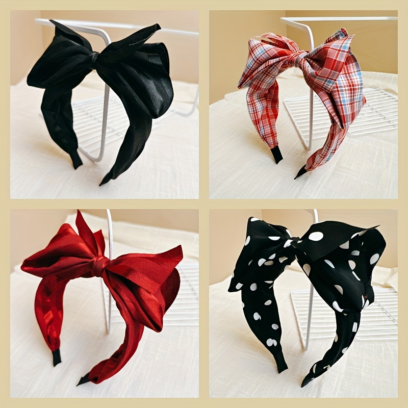 

Chic Women's Bowknot Headband - Versatile Knotted Hair Accessory, Polyester, All Hair Types