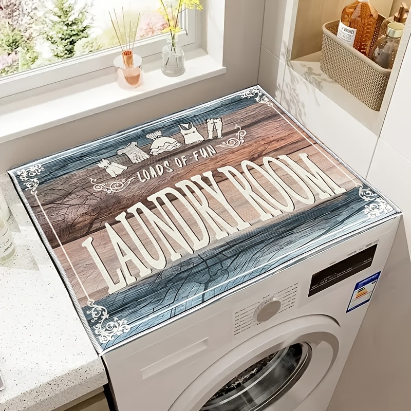 TEMU 1pc Dish Drying Mat, Washing Machine Sunscreen Cover - Modern Minimalist Quick Drying Dustproof Pad With Water Absorption And Refrigerator