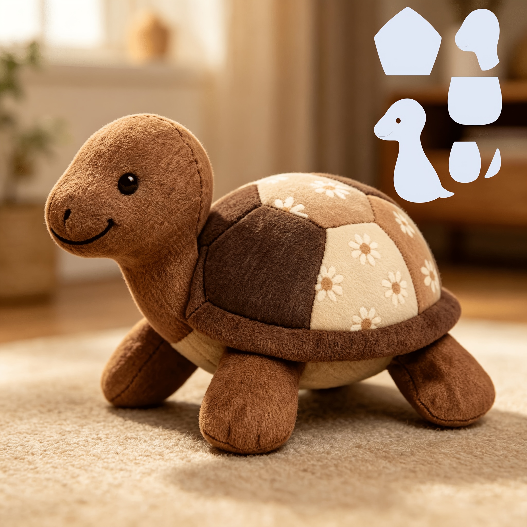 TEMU 1 Set Of 6pcs Handmade Turtle Plush Template, Artistic Decorative Template, Reusable Painting Template, Suitable For Handmade, Painting, Canvas,