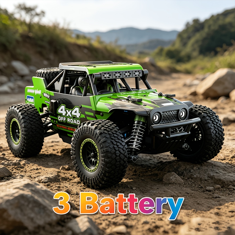 Image of 1:20 Scale Professional Brushless 4wd Rc Off-road Car | 40 Km/h | Extra-long With 3 Batteries | 2.4ghz Wireless Remote Control | Rechargeable Battery Rc Car | Gift For Boys
