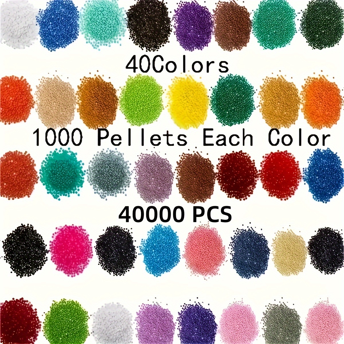Image of 40,000pcs Diamond Painting Kit - 2.8mm Flatback Rhinestones In 40 Vibrant Colors, 1,000 Per Color, Ideal For Diy Crafts, Nail Art & Fashion Embellishments
