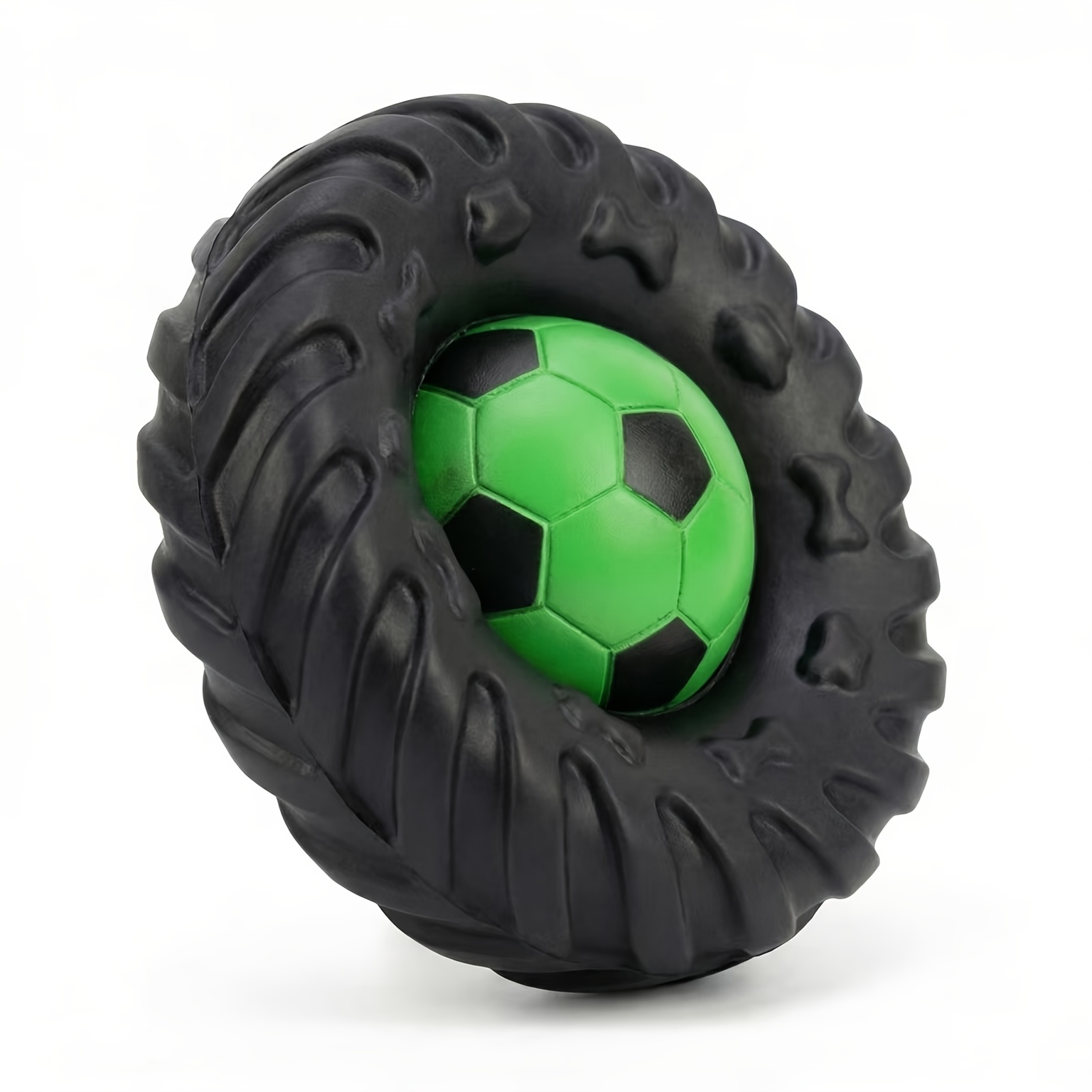 Image of 1pc. Pet Voice Toy. Teething And Chewing Toy. Tire-shaped Pet Boredom Relief Toy. Oral Hygiene Pet Supplies