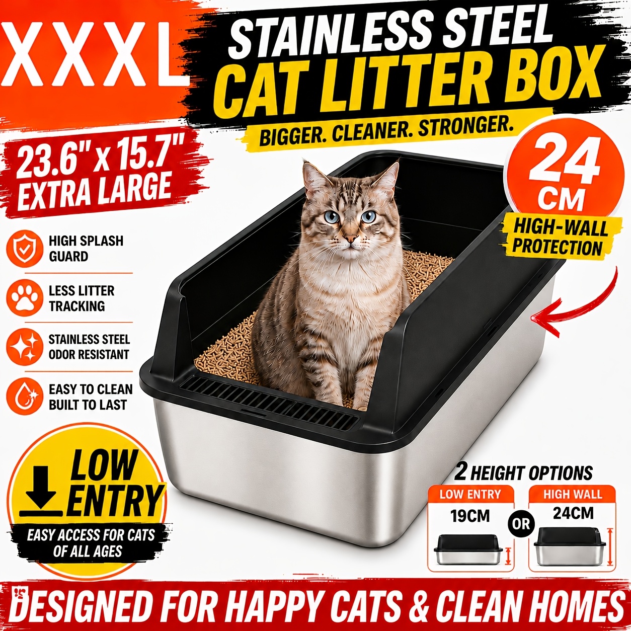 extra large cat litter box sold on Temu United States