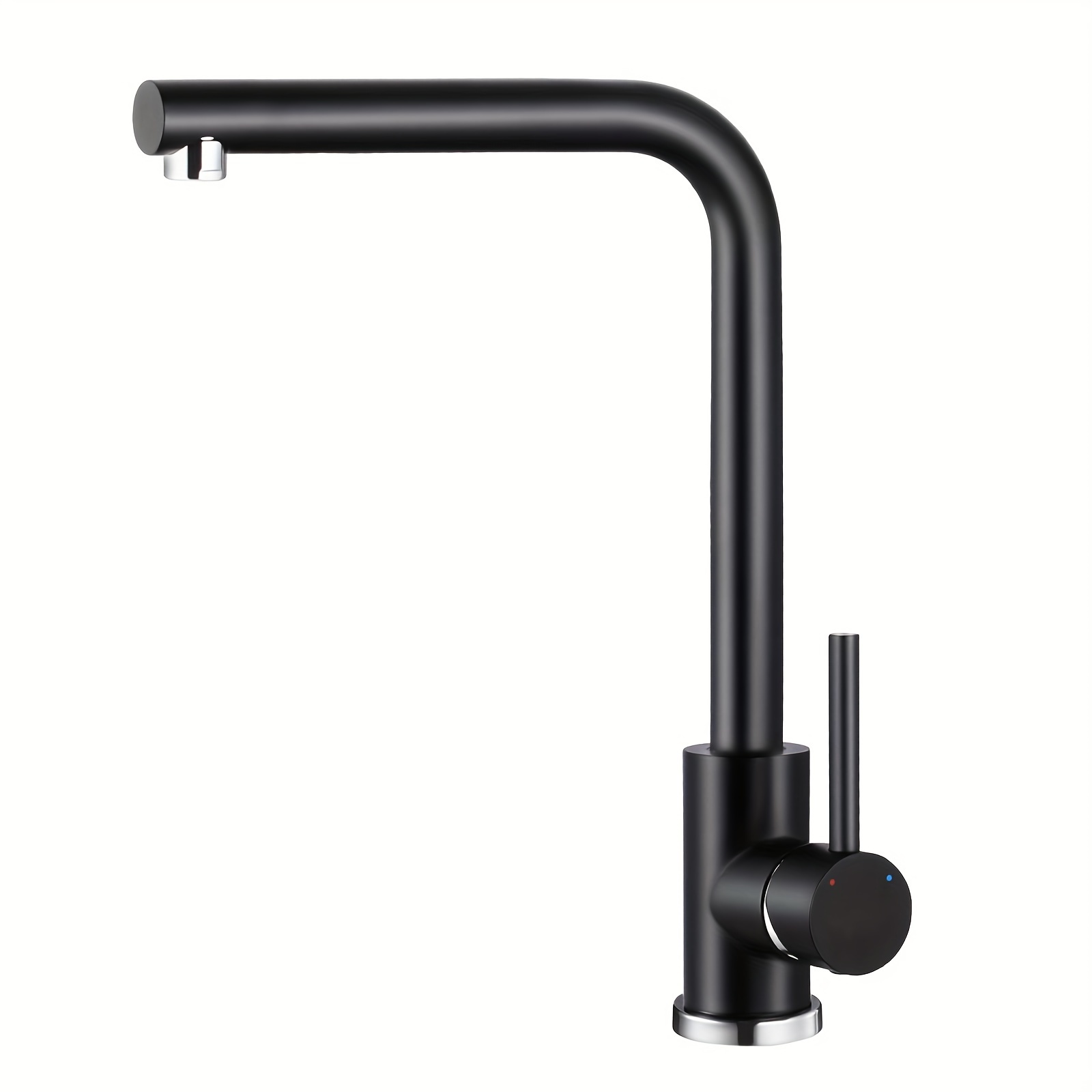 

High Pressure Kitchen Faucet Black, Kitchen Faucet Black With 360° Rotating High Spout, Mixer Tap Kitchen Made Of Stainless Steel, Single Lever Kitchen Sink Faucets