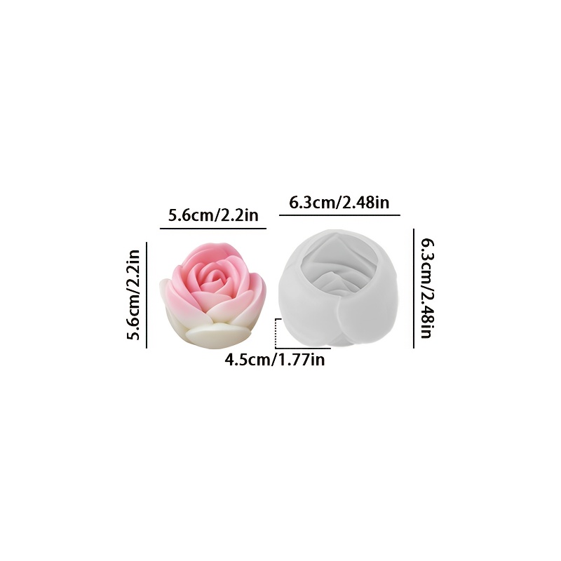 TEMU Molde de silicona de resina - Molde de resina 3D , Molde de silicona de resina, Molde de resina epoxi de flor para manualidades de resina ,
