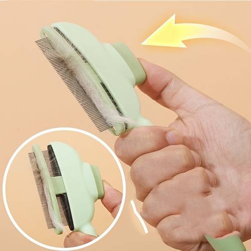 self cleaning pet grooming comb for dogs and cats fine toothed comb