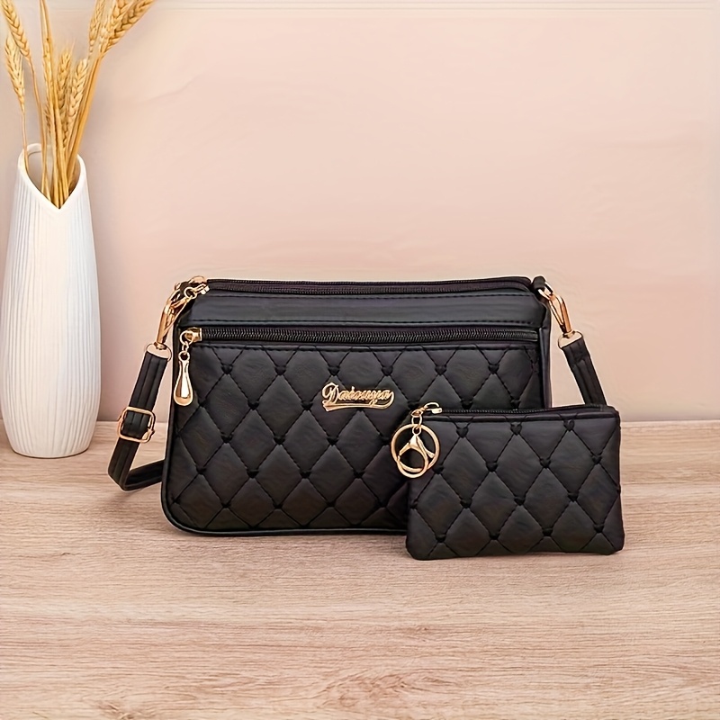 Image of Elegant Heart Women's Shoulder Crossbody Bag 2pcs Set