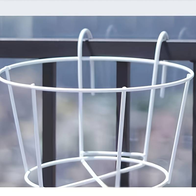 Supporto Per Vasi Sospesi In Ferro Battuto - Tissting - Porta Fioriere Da Balcone E Ringhiera (Bronzo)