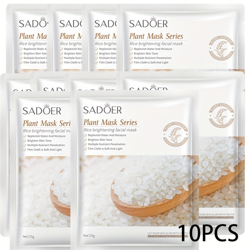 Image of Sadoer-10pcs/ Mask - Hydrating And Moisturizing, Deep Cleansing, Suitable For Dating And Travel, Hydrating And Locking Moisture, Suitable For All Light Beige Types, Suitable For Men And Women