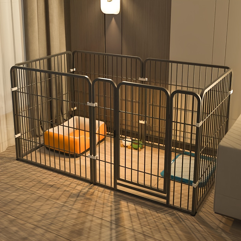 stainless steel multi functional indoor dog enclosure with resting play potty training areas flexible design for small medium dogs easy assembly ideal gift for pet owners
