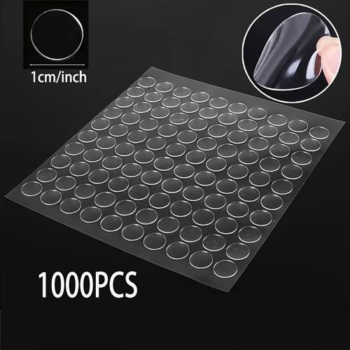 300 500 1000pcs transparent round acrylic double sided tape for and car decorations removable patches without residue