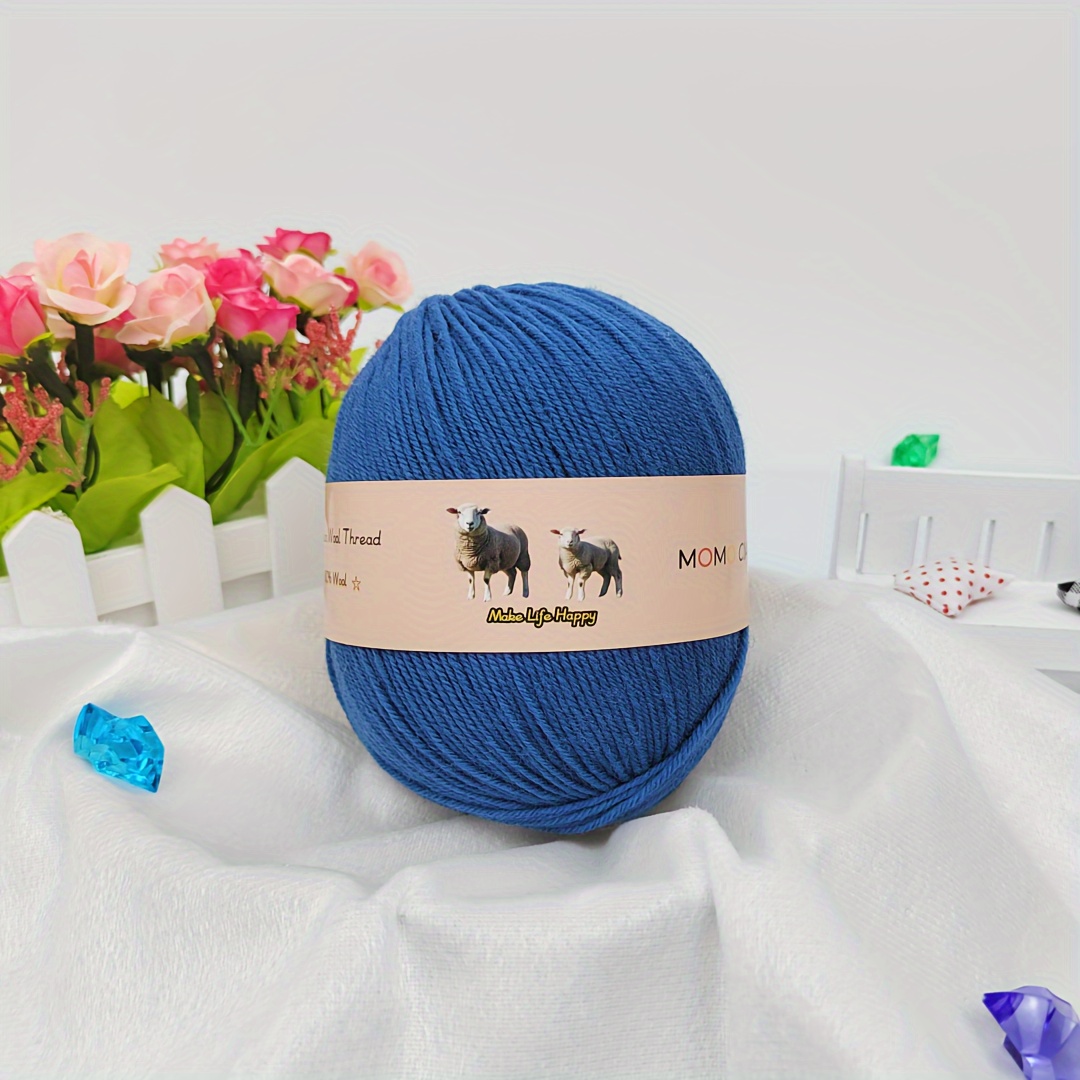 Warm Light Wool 100.00%yarn Soft Sticky Crocheting Knitting - Temu