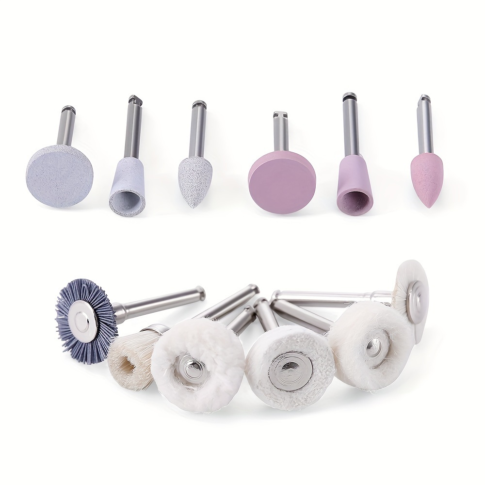 

12pcs Dental Composite Polishing Kit With Denspayra 2.35mm Head - Ideal For Low Handpieces, Porcelain & Nail Care