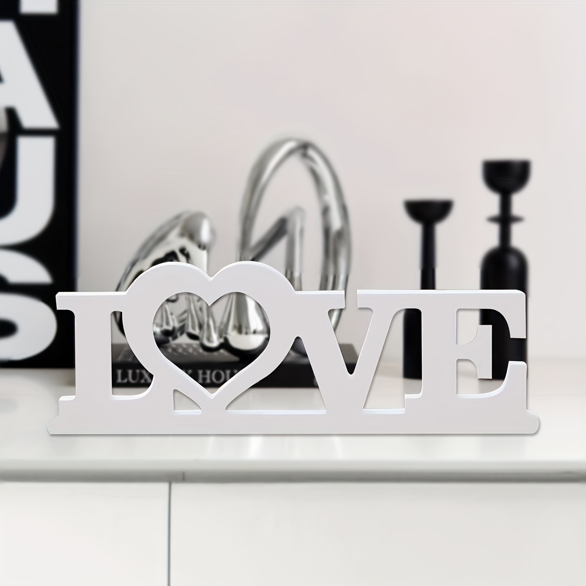 Image of Letter Decor - Perfect For Weddings, Engagements & Valentine's Day | Tabletop Accent Halloween Christmas Decorations halloween Christmas Decoration