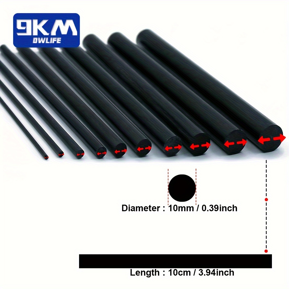 Fishing Rod Repair Kit, Carbon Fiber Sticks, 1mm~10mm*3.94inch For *  Fishing Pole, Fishing Gear Accessories