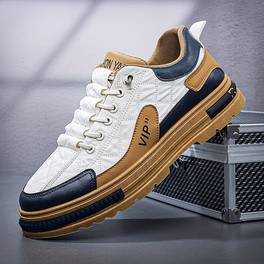 mens chic street style skateboard shoes comfy non slip casual sneakers for mens outdoor activities mens footwear
