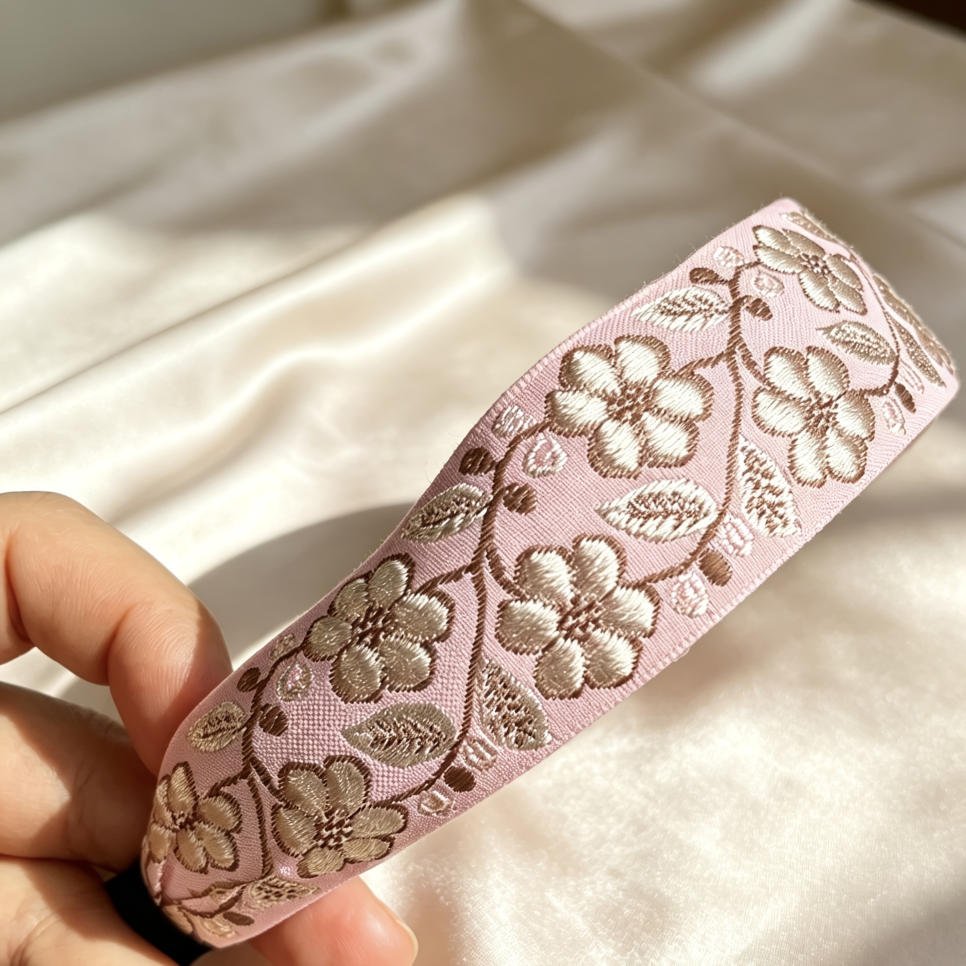 TEMU 1pc Casual Plum Decorative Hair Band, Suitable For Travel, Vacation And Daily Styles, Hair Accessory