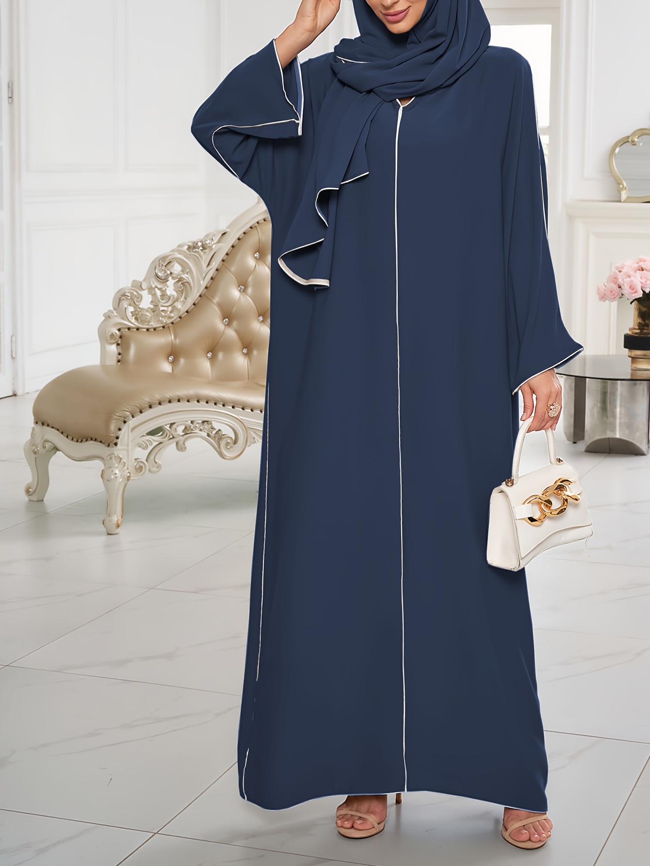 green emerald velvet dress Jameela Lavender Classic Open Abaya 3pcs Set (Inner, Belt & Hijab)   Elegant Modest Wear for Women