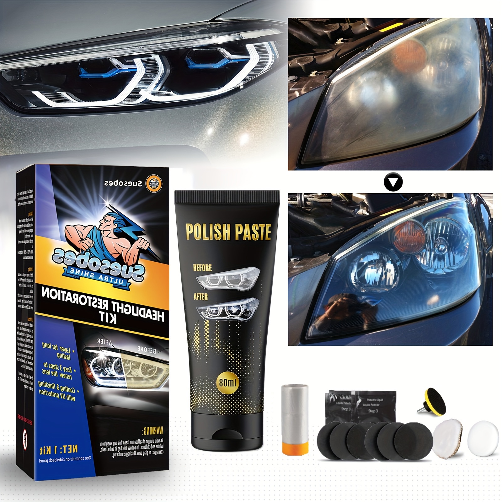 Car Headlight Repair Kit - Temu