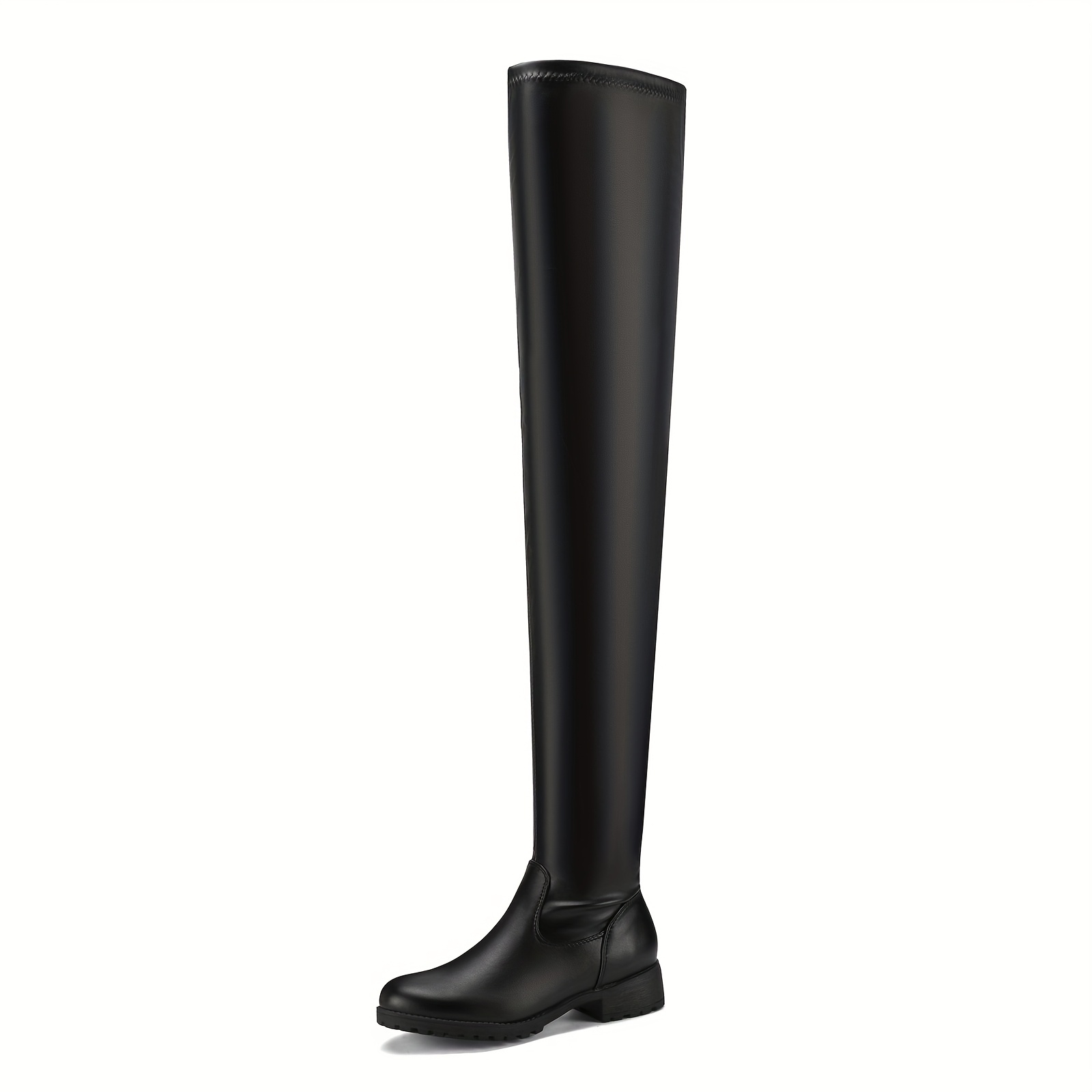 womens stretchy thigh high boots trendy knee waterproof long Temu