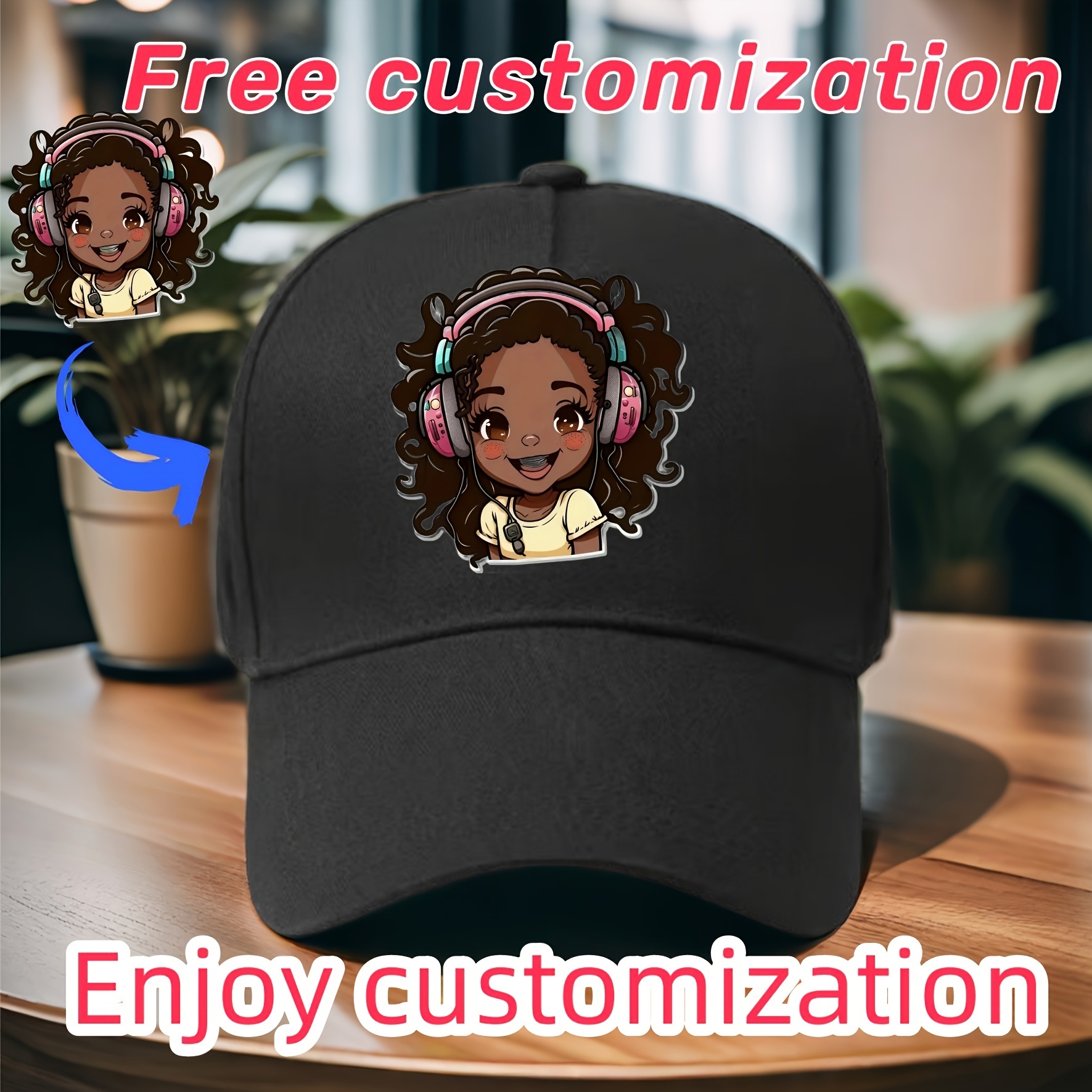 

Custom Logo Personalized Baseball Cap Pure Cotton Customizable Text Dad Hat Men's And Women's Breathable Adjustable Sports Cap