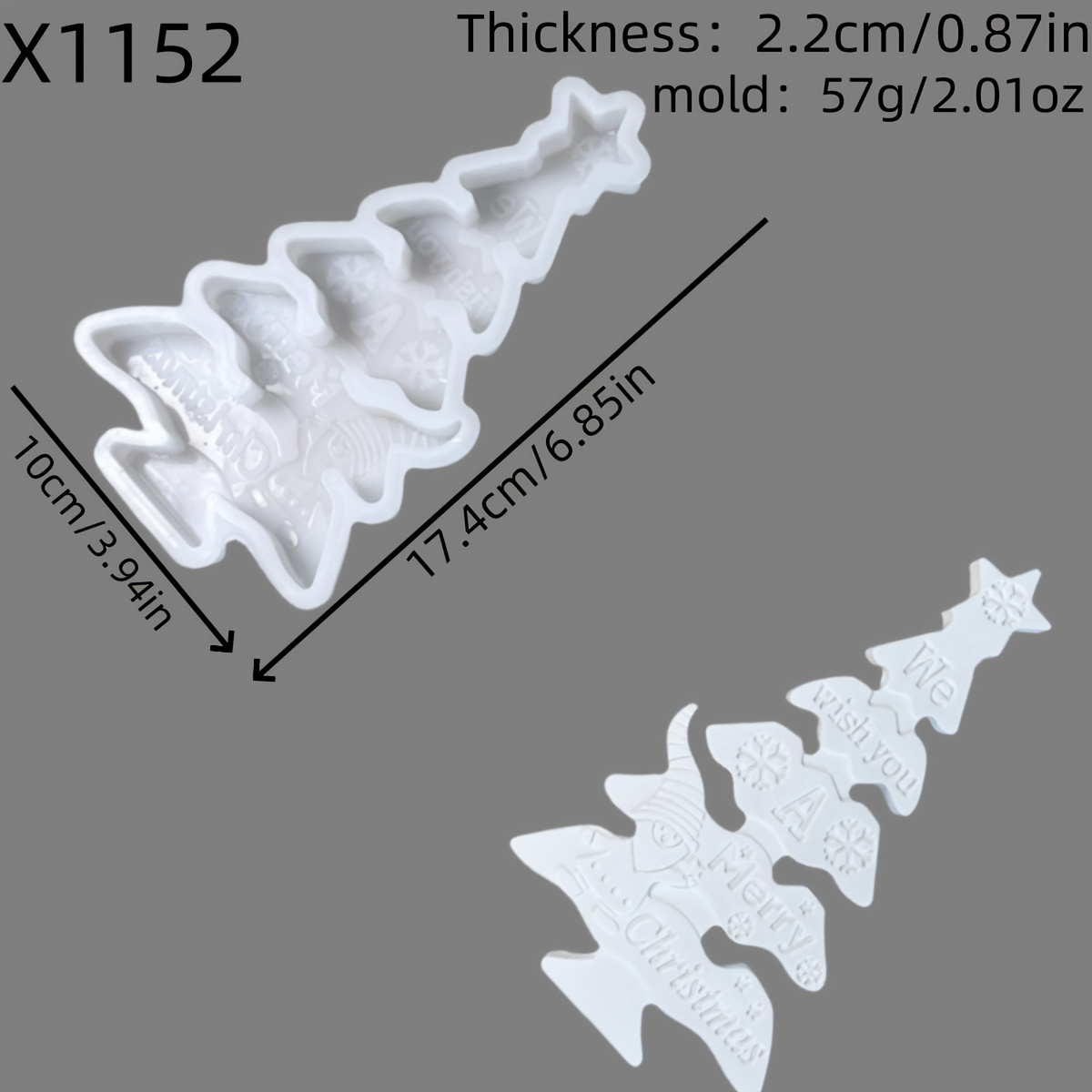 Image of Resin Silicone Mold Merry Christmas 3d Decorative Silicone Mold Candle Silicone Mold Gypsum Decorative Silicone Mold Home Decoration Epoxy Resin Mold 57 X1152
