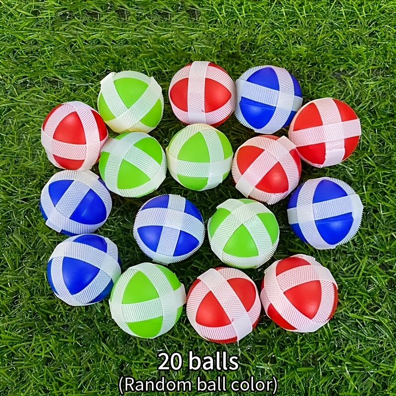 Image of 20 Sticky Balls Fabric Dartboards, With A Black Bag, Dart Hooks, Storage Bag, Safe , Toy Darts, Accessories Indoor Outdoor Party Games Teens, In Random Colors, Christmas Gifts, Party Favors.