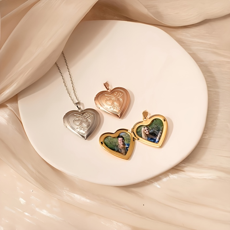 Custom Heart-Shaped Photo Necklace — Personalized Gift for Loved Ones