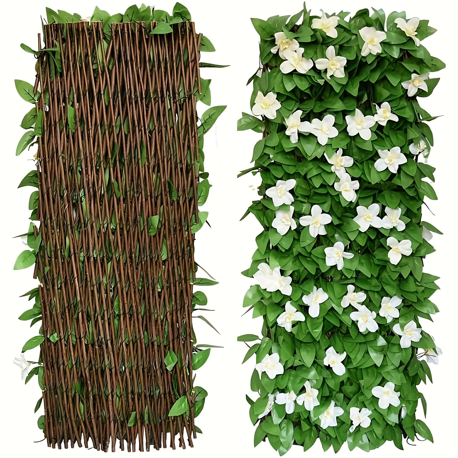 faux ivy with orchids privacy fence screen artificial faux ivy with   hedge expandable faux privacy fence extendable decoration for wall screen outdoor garden wedding decor