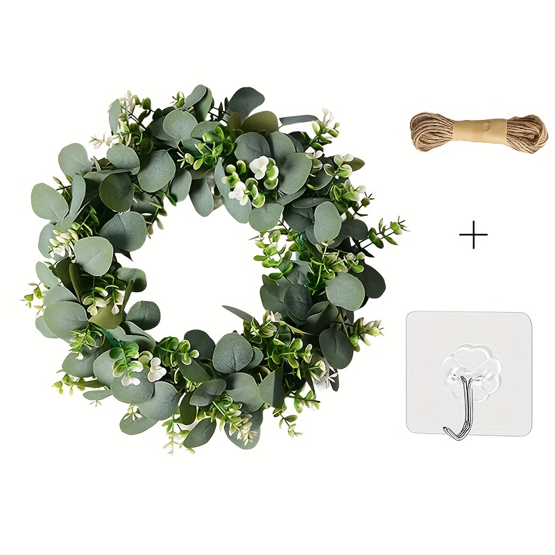 

16-inch Artificial Eucalyptus Wreath - Christmas, Weddings & Home Decor | Hanging Plant Garland For Doors, Windows, Closets & More, Best For Christmas, Thanksgiving