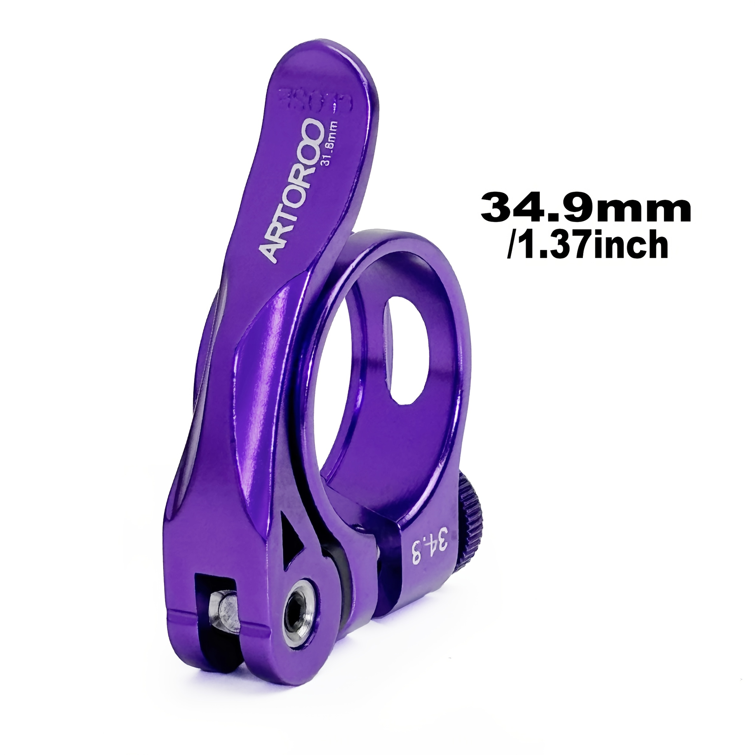 TEMU 1pc Artoroo 31.8mm/34.9mm Road Bike Seat Post Clamp, Mountain Bicycle Aluminum Alloy Seatpost Clamp Release Seat Clamp Bicycle Additions