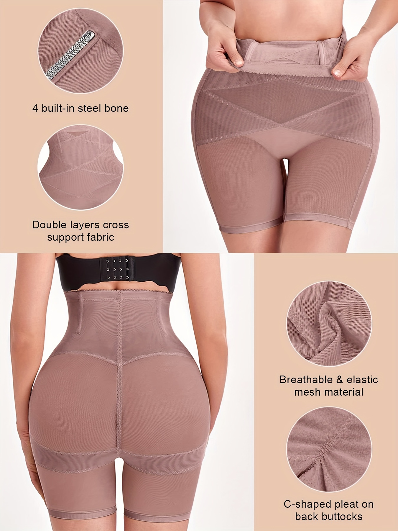 Butt Lifter Shapewear Panties Women Tummy Control High Waist - Temu